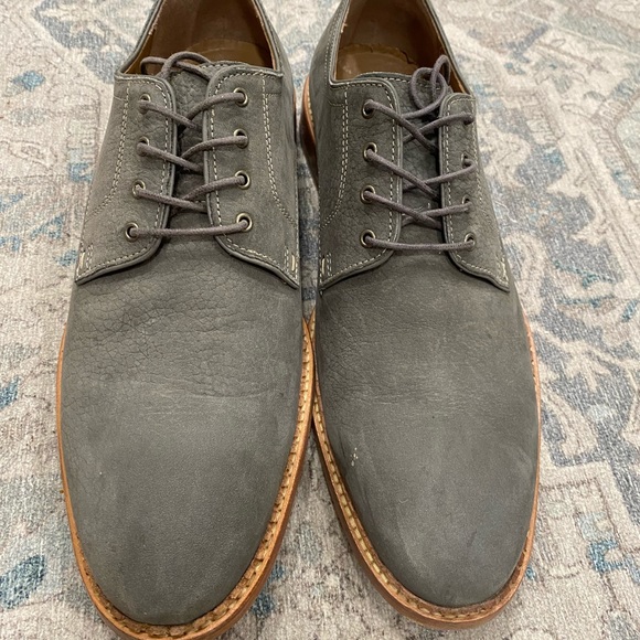J&M 1850 Men’s Lace Up Leather Gray Oxfords